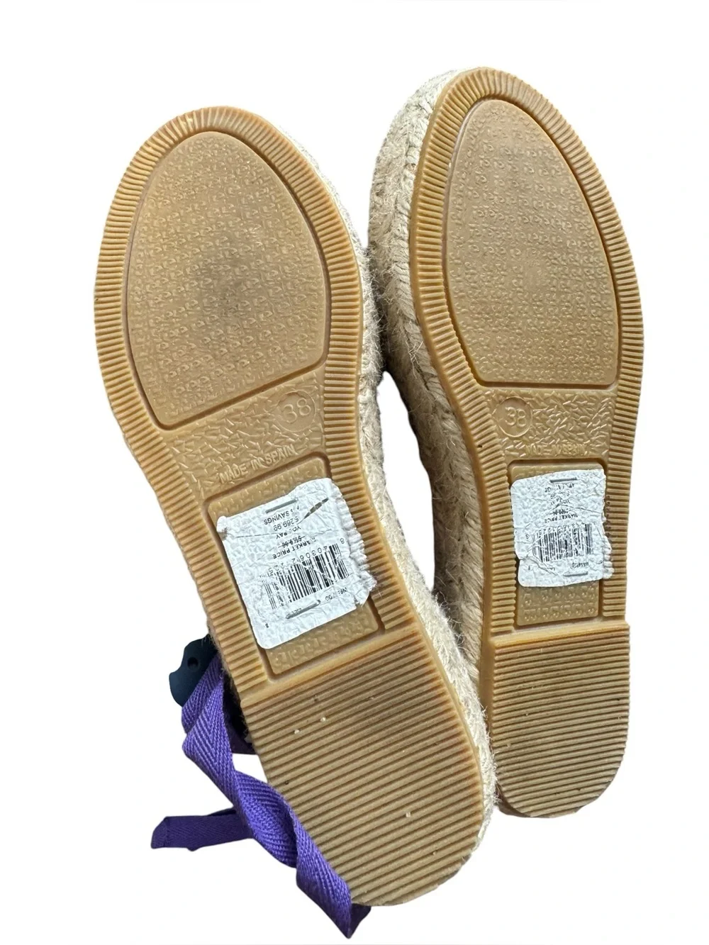 VALENTINO by Mario TESSA Espadrilles Purple NWT 38